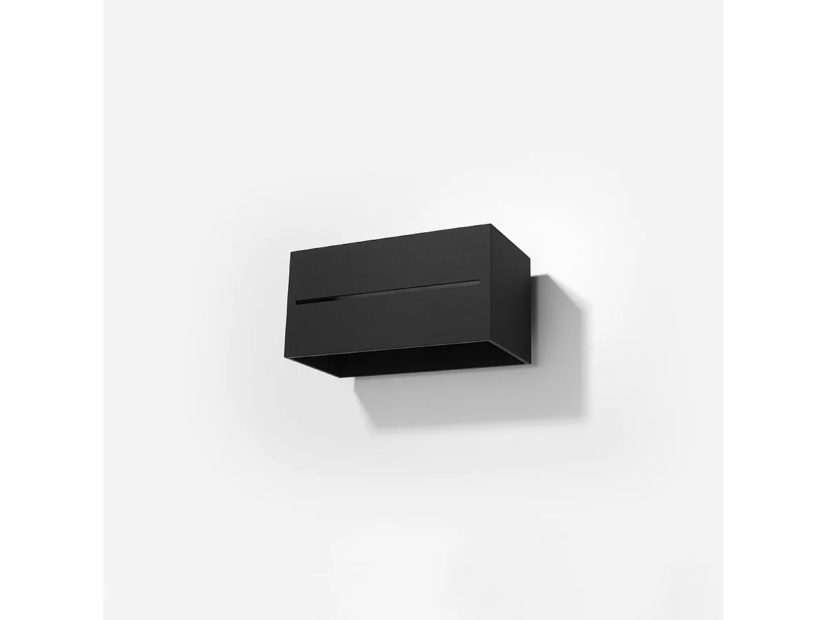 Appliques Zorbo maxi moderne en aluminium - 2 sources lumineuses 3000K - L.20 x H.10 cm - noir