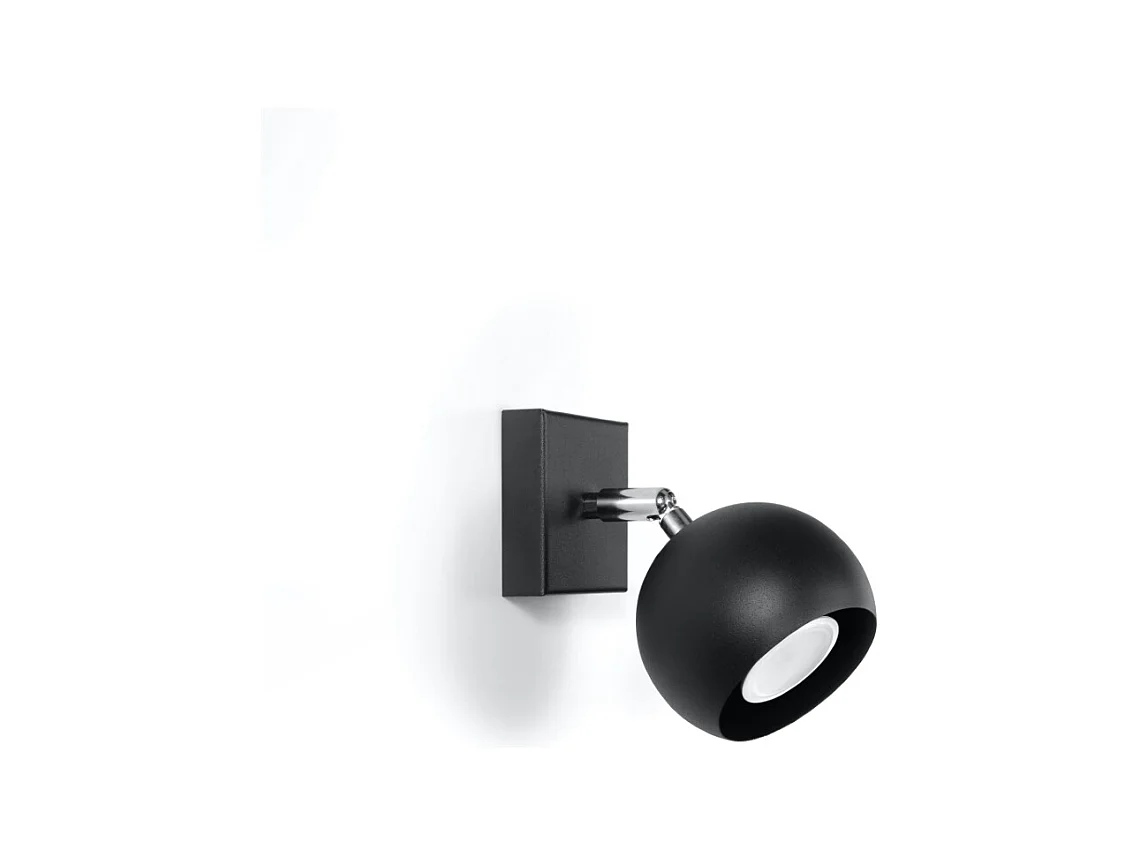 Kinkiety nowoczesny Rayis, stal - 1 źródło światła 4000K - L.10 x H.10 cm - czarny