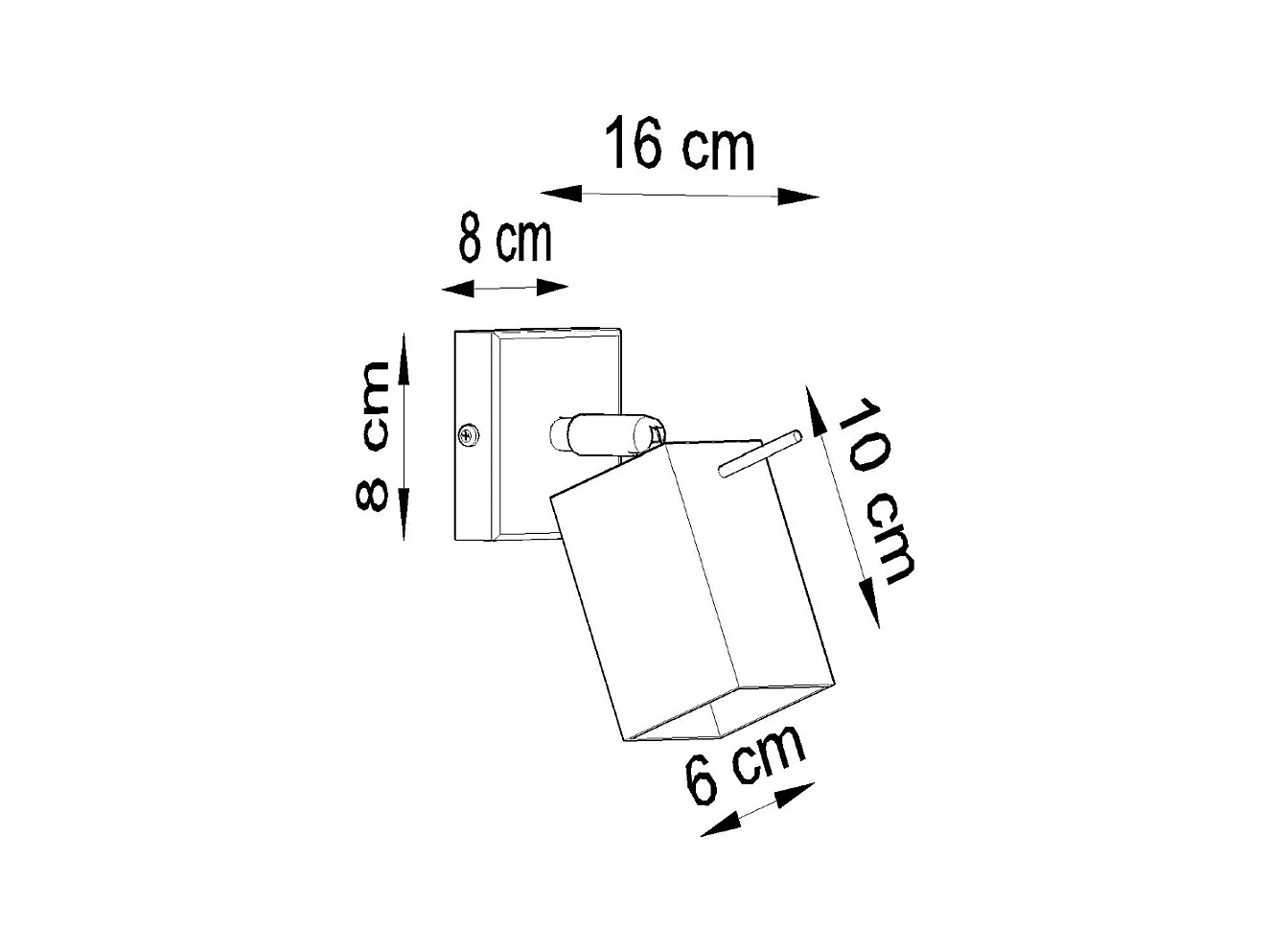 Wandlampen Briow modern aus  Stahl - 1 lichtquellen 3000K - L.8 x H. cm - Weiß