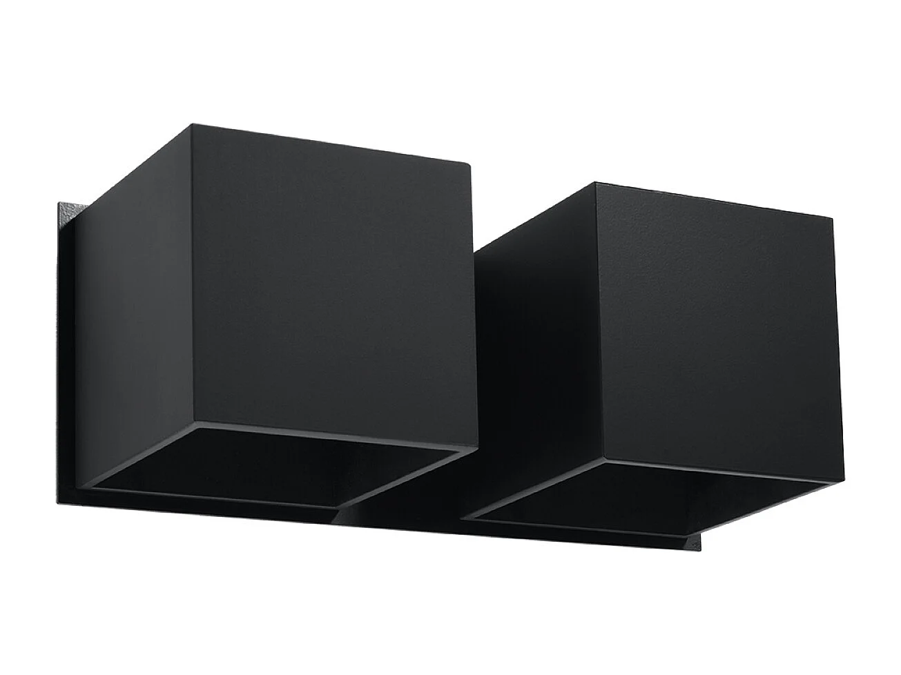 Appliques Quadx moderne en aluminium - 2 sources lumineuses 3000K - L.26 x H.11 cm - noir