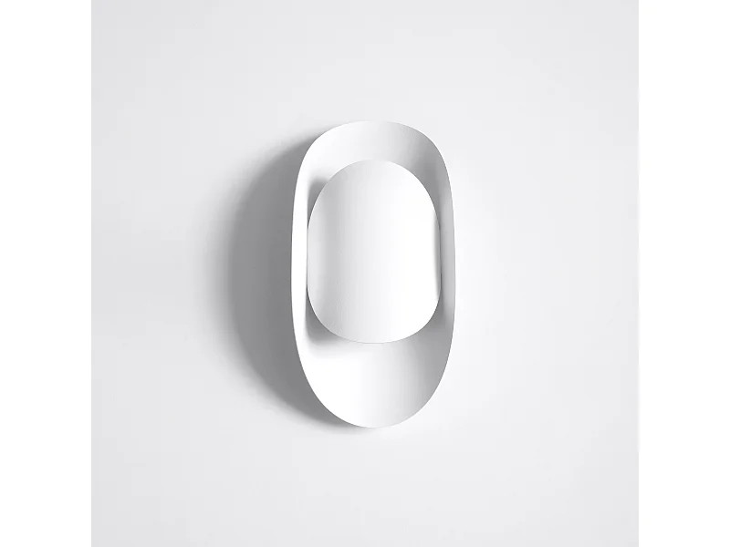 Appliques Revon moderne en acier - 1 sources lumineuses 4000K - L.13 x H.30 cm - blanc