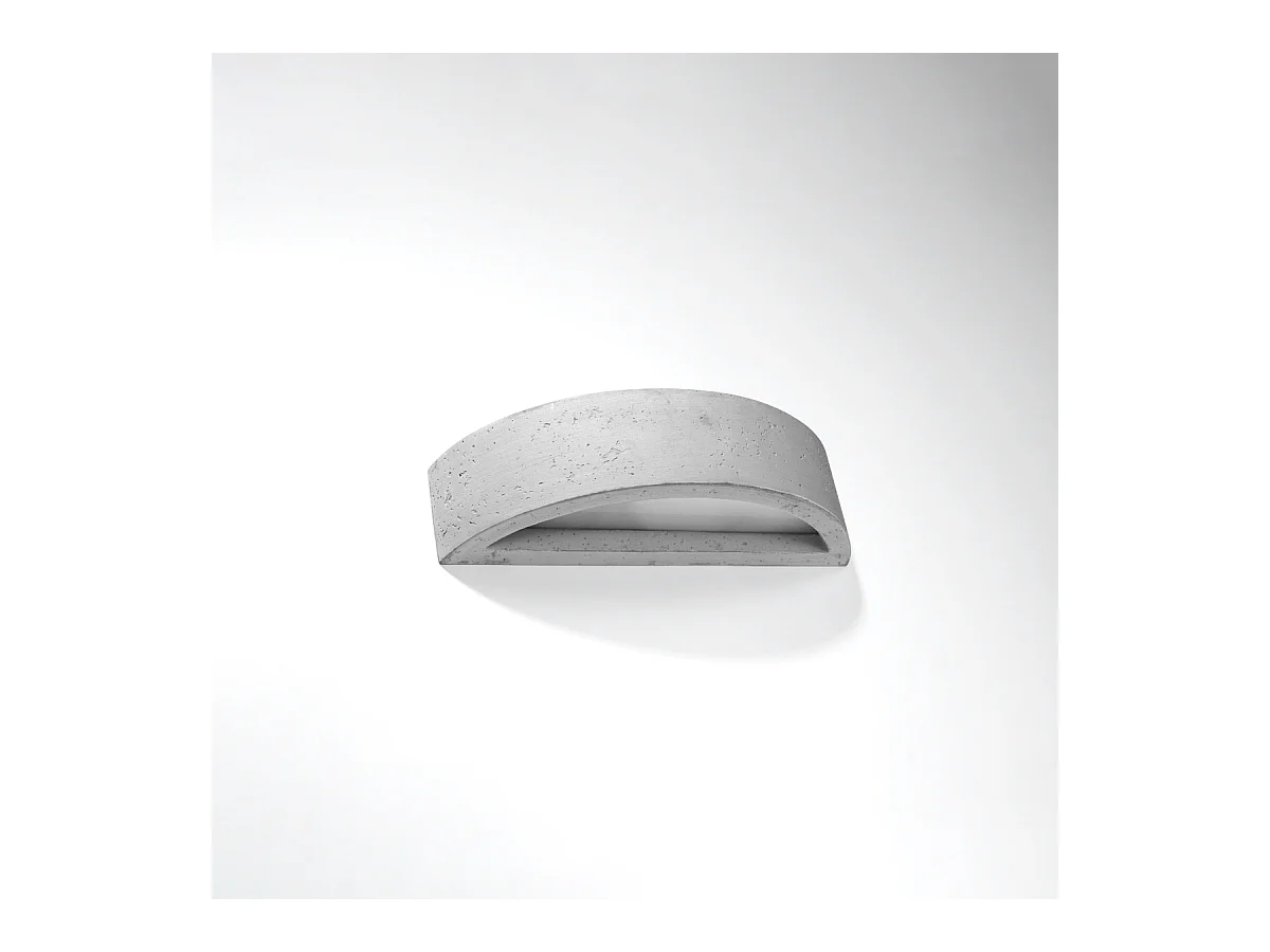 Wandlampen Enumis modern aus  Beton/Glas - 1 lichtquellen 3000K - L.40 x H. cm - grau