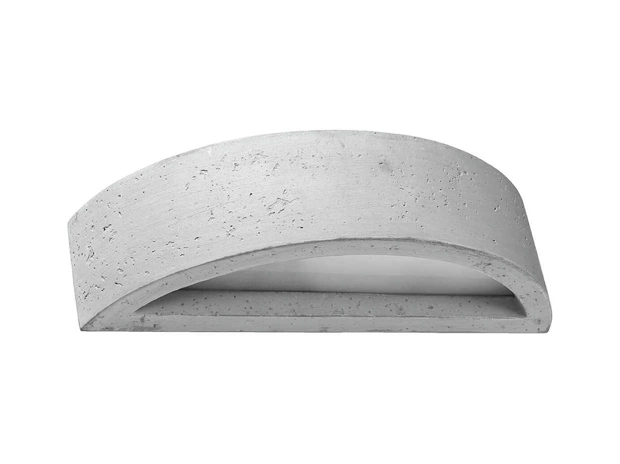 Wandlampen Enumis modern aus  Beton/Glas - 1 lichtquellen 3000K - L.40 x H. cm - grau