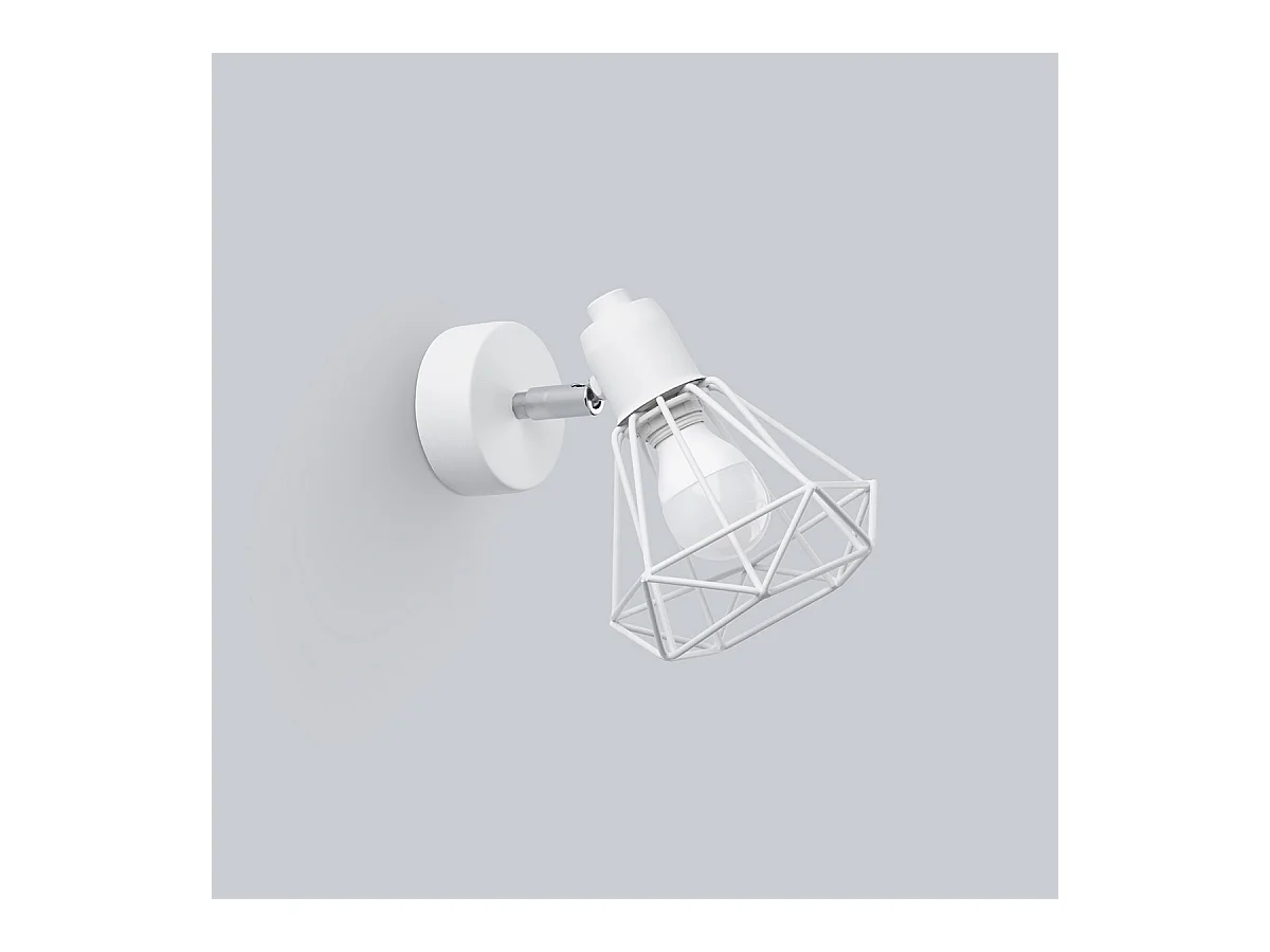 Appliques Lunova moderne en acier - 1 sources lumineuses 3000K - L.18 x H.18 cm - blanc