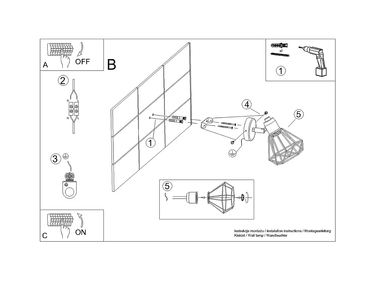Appliques Lunova moderne en acier - 1 sources lumineuses 3000K - L.18 x H.18 cm - blanc