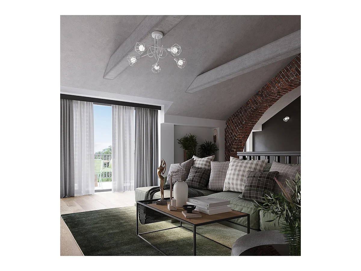 Appliques Lunova moderne en acier - 1 sources lumineuses 3000K - L.18 x H.18 cm - blanc