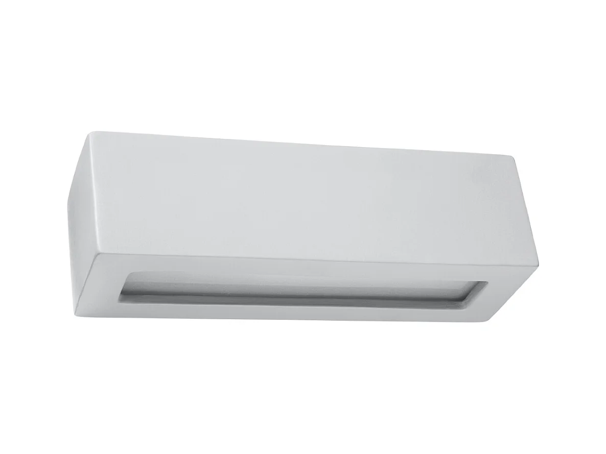 Lampade da parete Solara moderno di ceramica/vetro - 1 sorgenti luminose 3000K - L.32,5 x A.9,5 cm - grigio