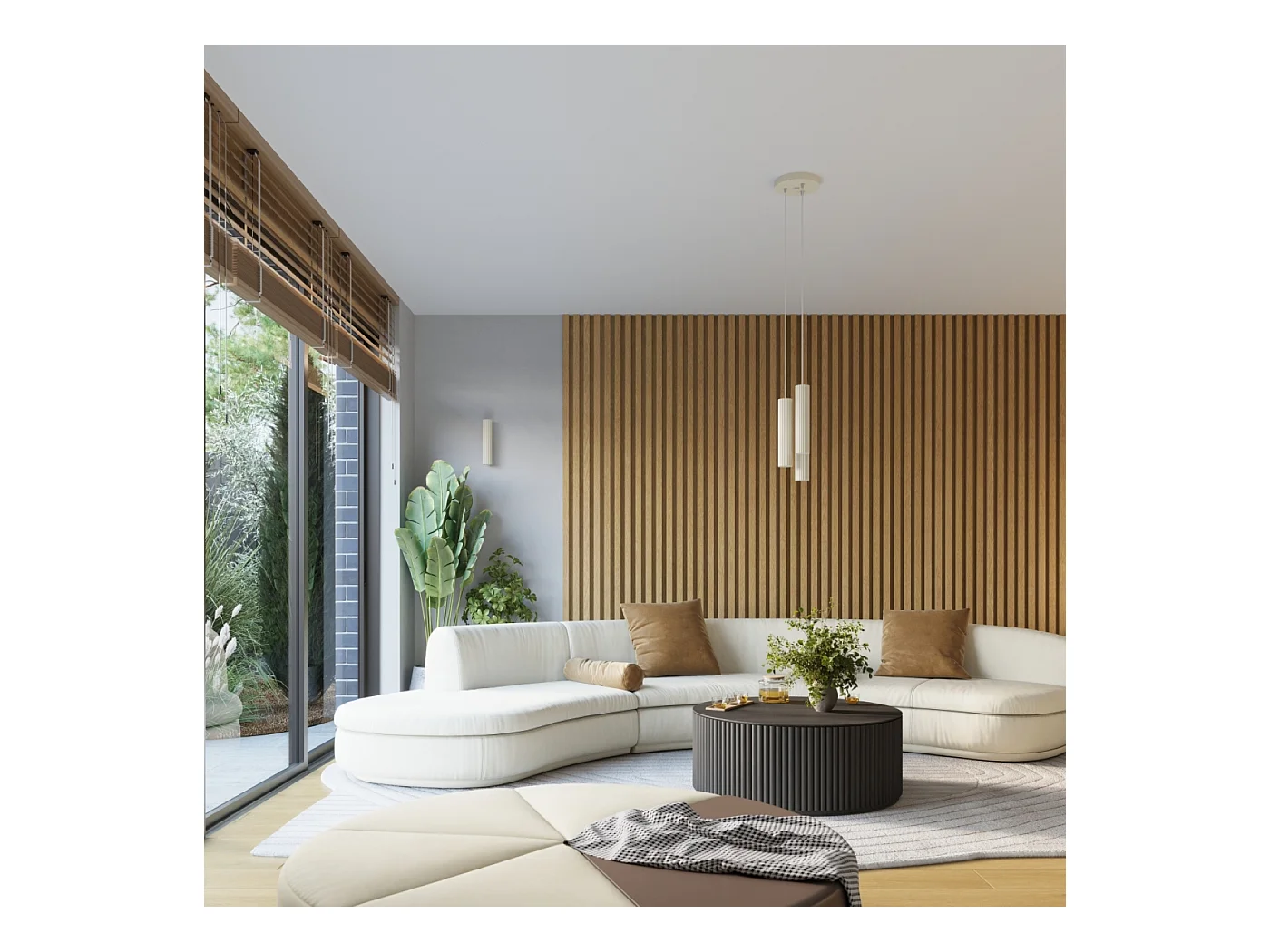 Wandlamp Gloow minimalistisch van  - 2 lichtbronnen 3000K - L.6,5 x H.20 cm - beige