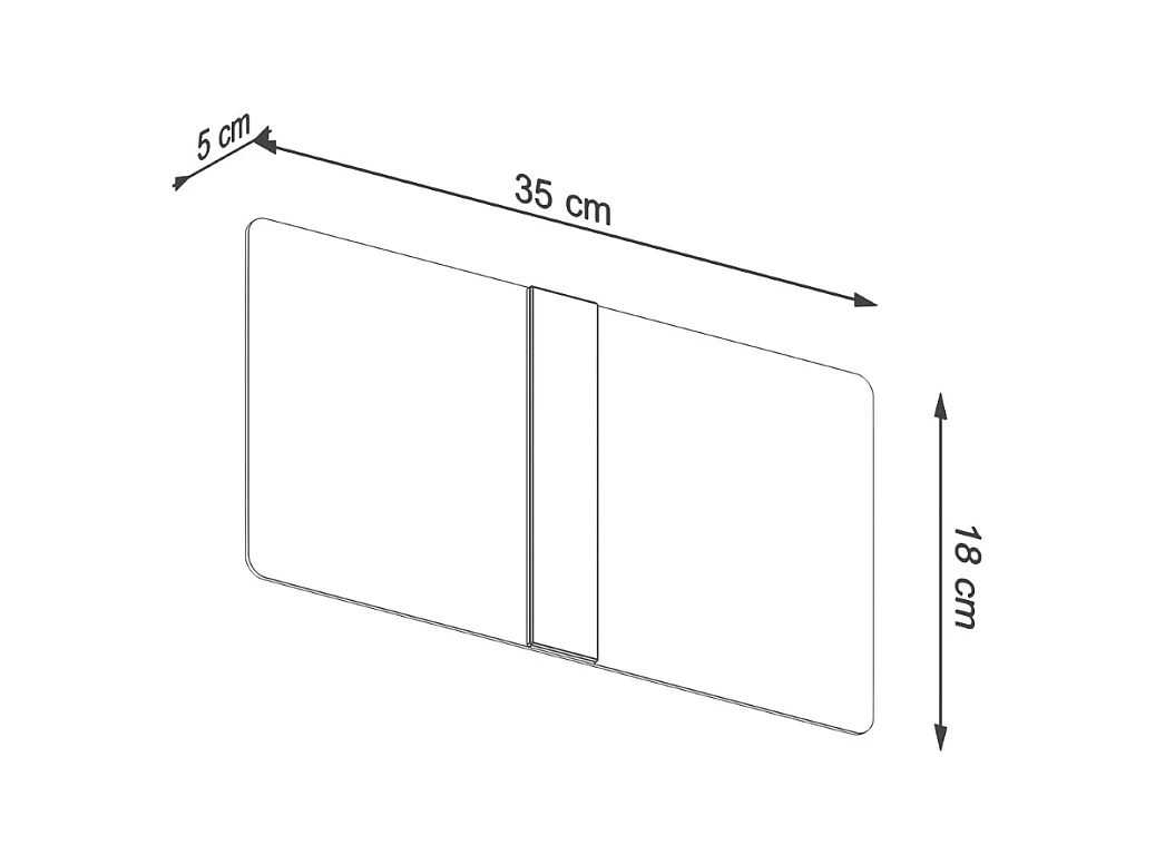 Kinkiety nowoczesny Feralia, szkło/stal - 2 źródło światła 3000K - L.35 x H.18 cm - biały/chrom