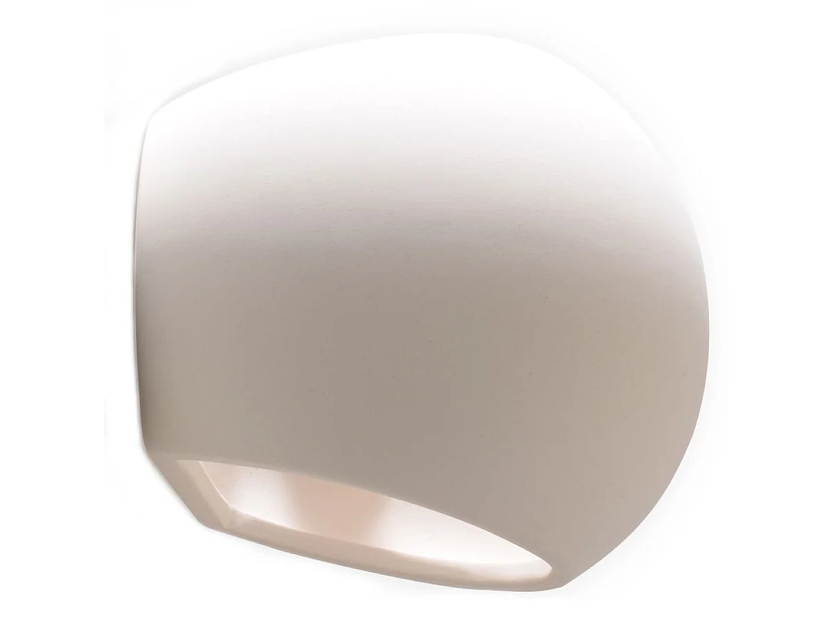 Appliques Torix moderne en céramique - 1 sources lumineuses 3000K - L.18 x H.14,5 cm - blanc