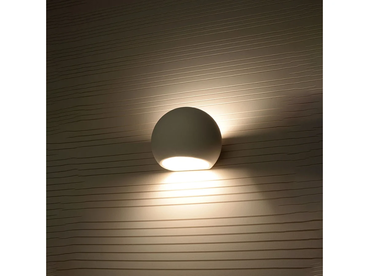Appliques Torix moderne en céramique - 1 sources lumineuses 3000K - L.18 x H.14,5 cm - blanc
