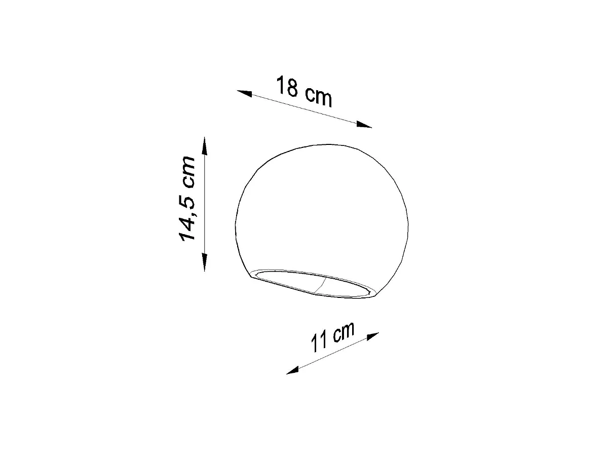 Appliques Torix moderne en céramique - 1 sources lumineuses 3000K - L.18 x H.14,5 cm - blanc