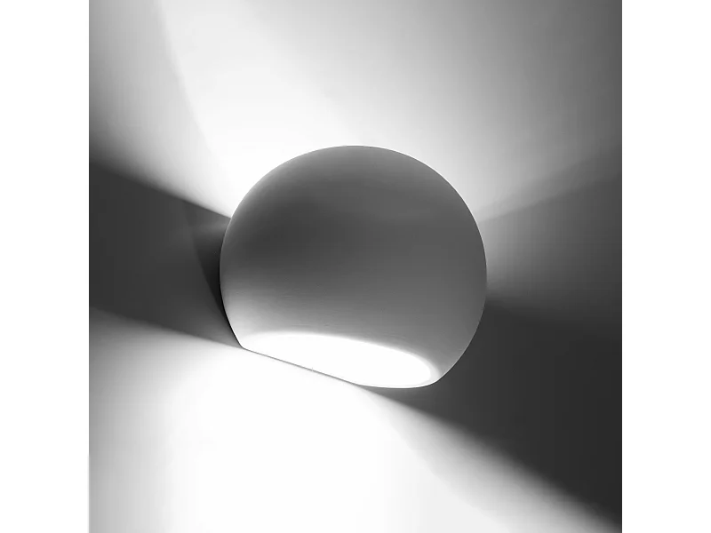 Appliques Torix moderne en céramique - 1 sources lumineuses 3000K - L.18 x H.14,5 cm - blanc