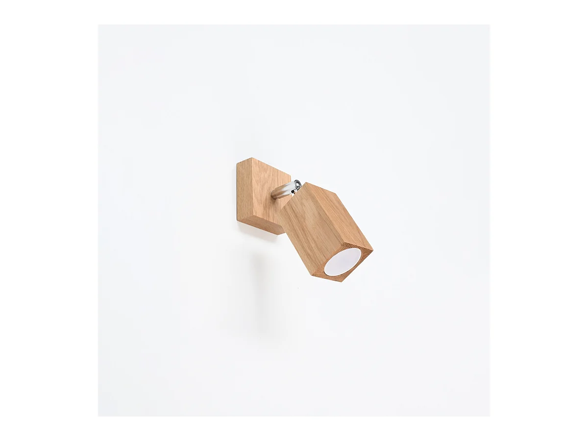 Appliques Zezu scandinave en bois - 1 sources lumineuses 3000K - L.8 x H.17 cm - chêne