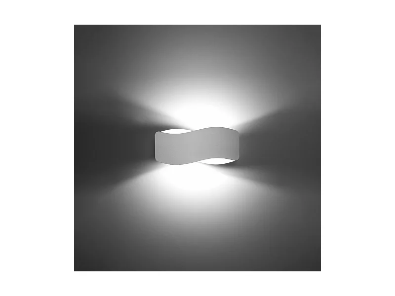 Lampade da parete Zanila moderno di acciaio - 1 sorgenti luminose 3000K - L.30 x A.13 cm - bianco