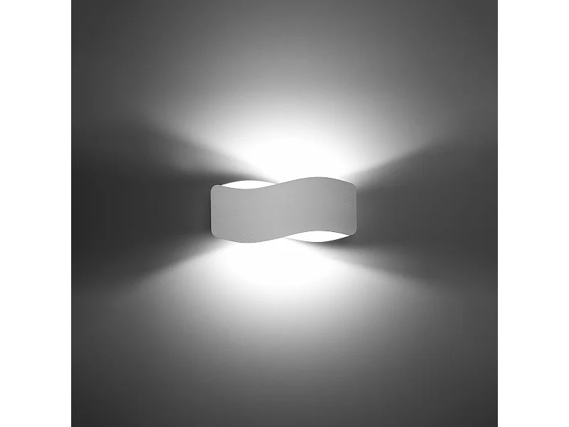 Appliques Zanila moderne en acier - 1 sources lumineuses 3000K - L.30 x H.13 cm - blanc