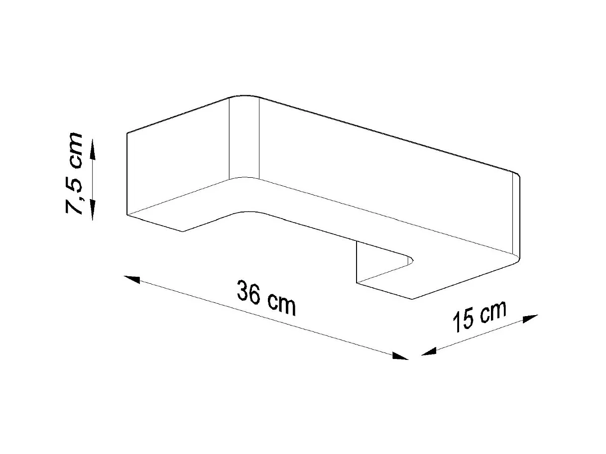 Kinkiety nowoczesny Briow, ceramika - 1 źródło światła 3000K - L.36 x H.7.5 cm - biały