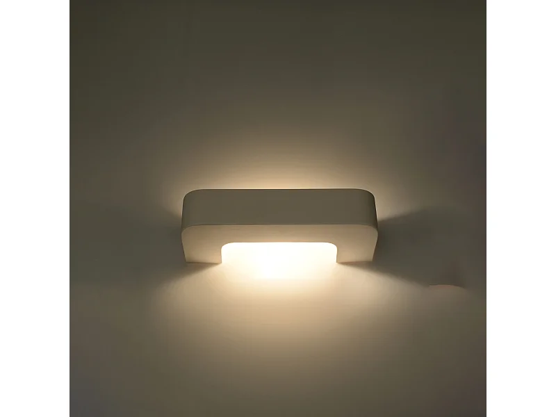 Appliques Briow moderne en céramique - 1 sources lumineuses 3000K - L.36 x H.7,5 cm - blanc