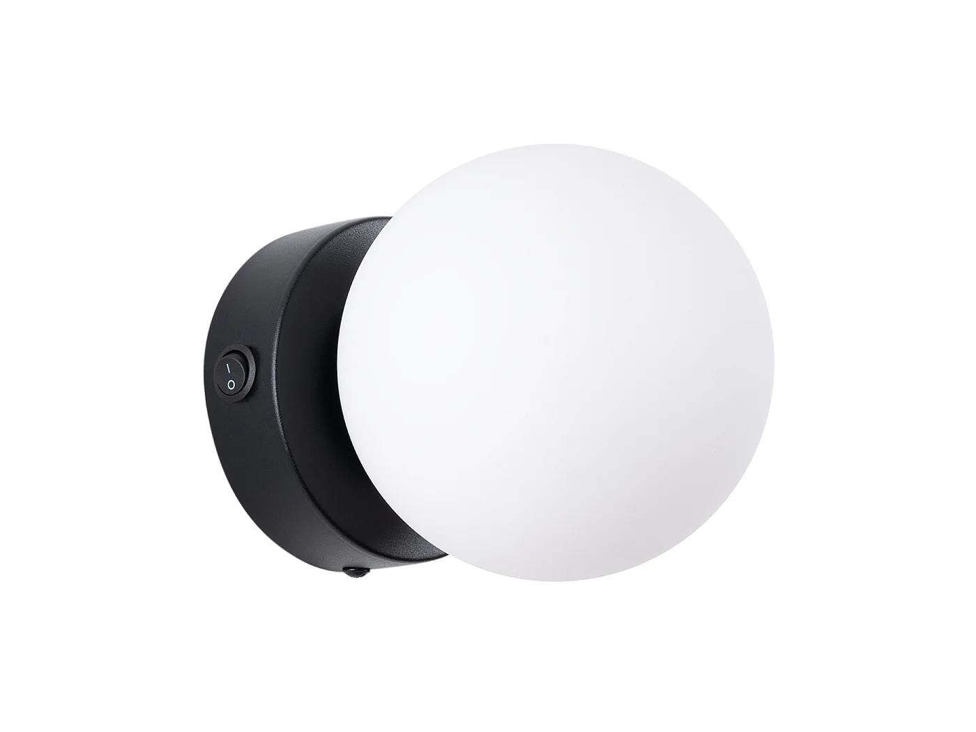 Lámpara de pared Zynfi moderno de acero/vidrio - 1 fuentes luminosas 3000K - L.12 x A.12 cm - negro