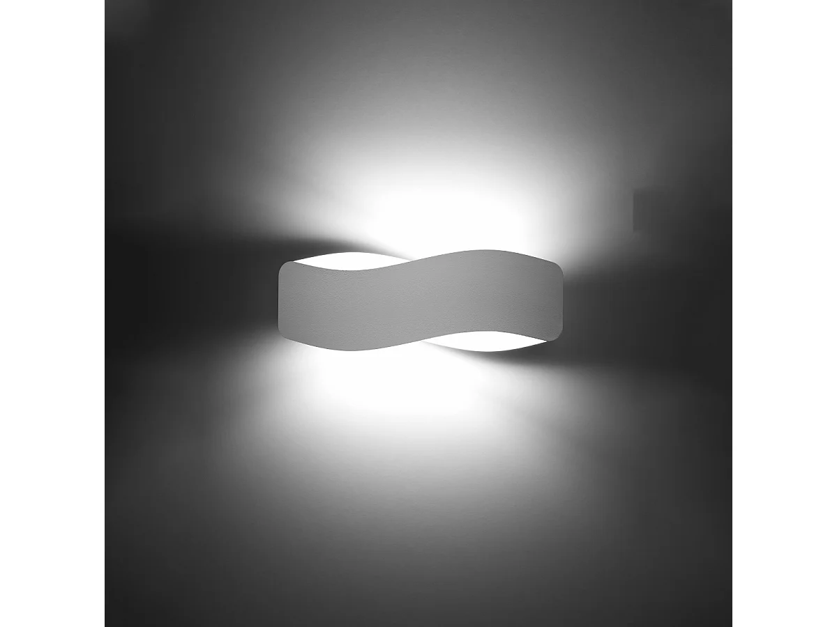 Appliques Zanila moderne en acier - 2 sources lumineuses 4000K - L.40 x H.15 cm - blanc
