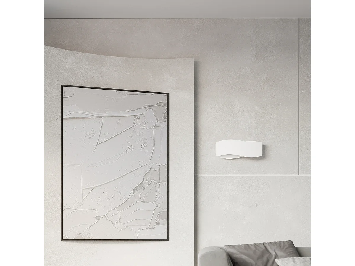 Appliques Zanila moderne en acier - 2 sources lumineuses 4000K - L.40 x H.15 cm - blanc