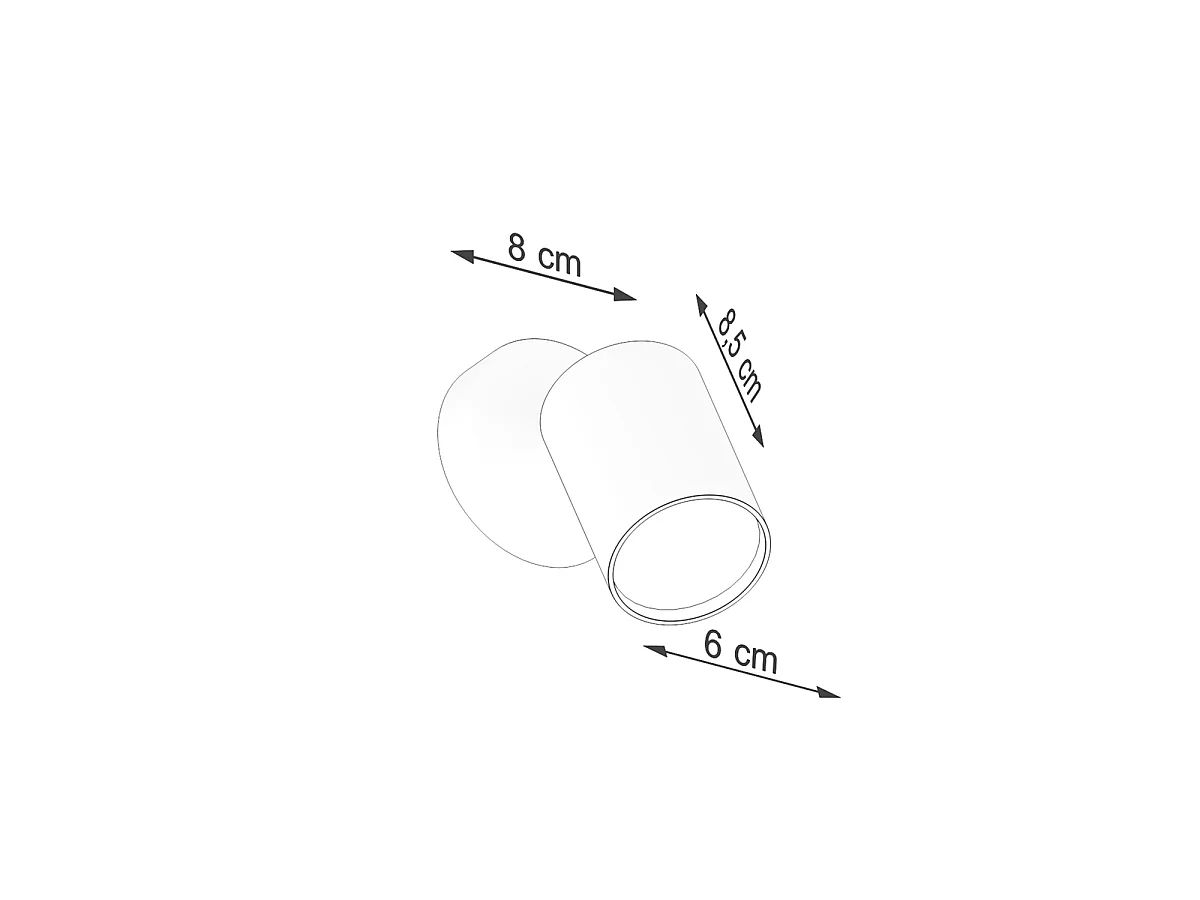 Wandlampen Torim minimalistisch aus  Stahl - 1 lichtquellen 3000K - L.8 x H. cm - Schwarz