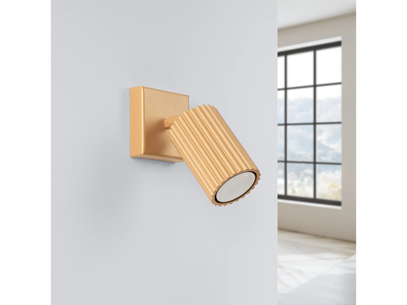 Applique Gloow minimaliste en aluminium - 1 sources lumineuses 4000K - L.8 x H.8 cm - doré