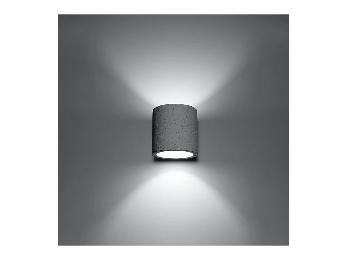 Candeeiros de parede Celeris industrial, concreto - 1 fontes de luz 4000K - L.10 x H.10 cm - cinza