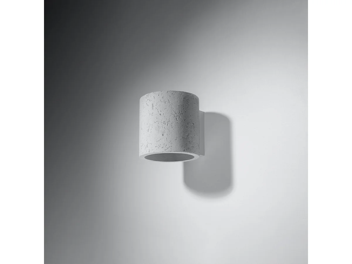 Kinkiety industrialny Celeris, beton - 1 źródło światła 4000K - L.10 x H.10 cm - szary