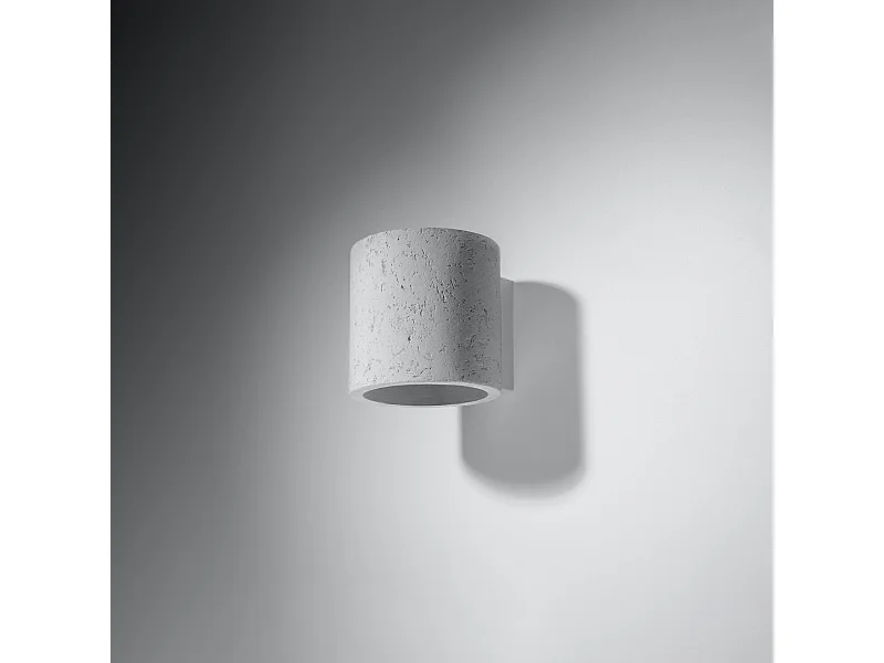 Wandlampen Celeris industrieel van  - 1 lichtbronnen 4000K - L.10 x H.10 cm - grijs