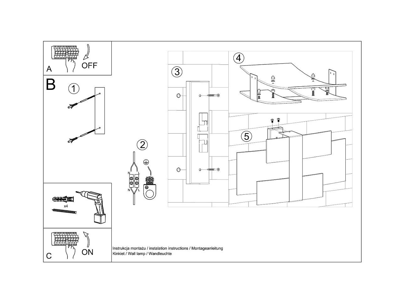 Appliques Zelora moderne en acier/verre - 2 sources lumineuses 4000K - L.42 x H.23 cm - chromé/blanc
