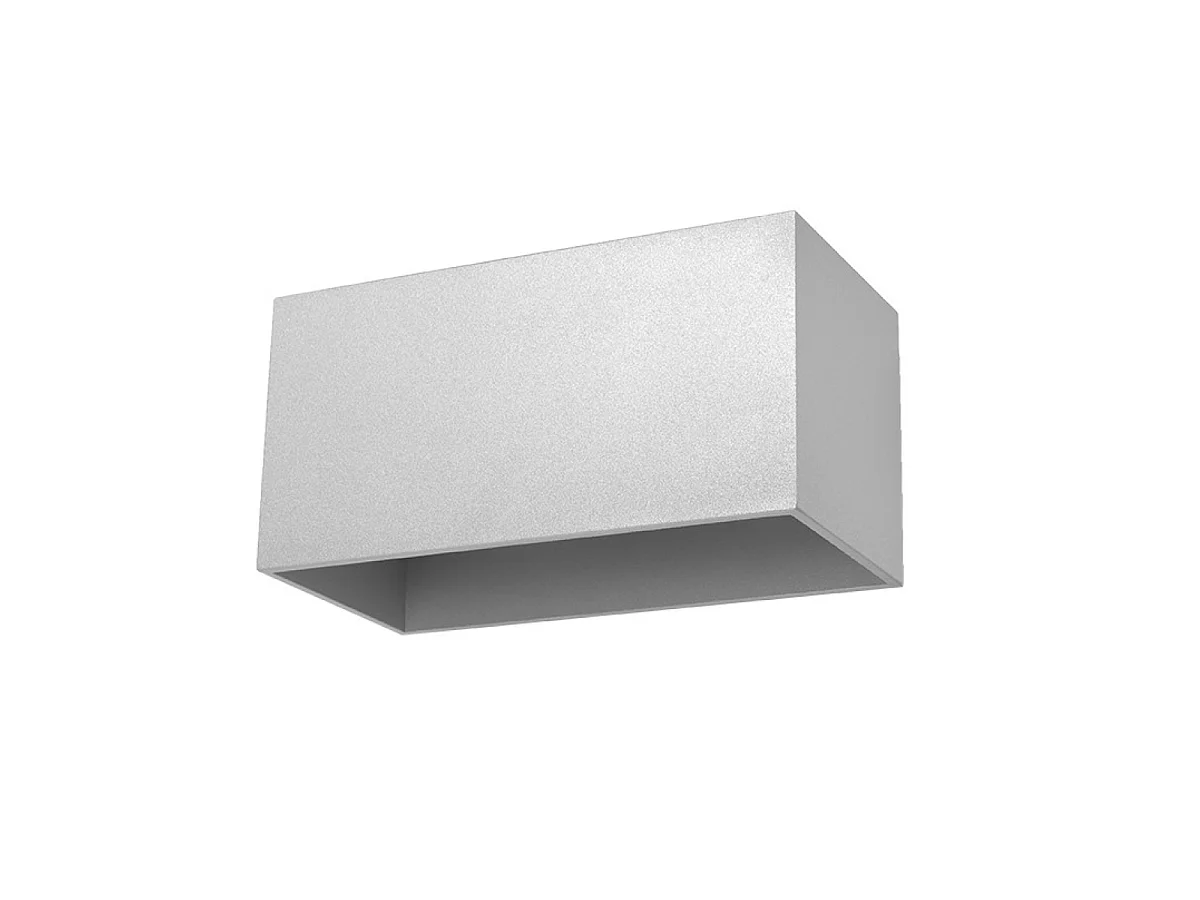 Lámparas de pared Quadx maxi moderno de aluminio - 2 fuentes luminosas 3000K - L.20 x A.10 cm - gris