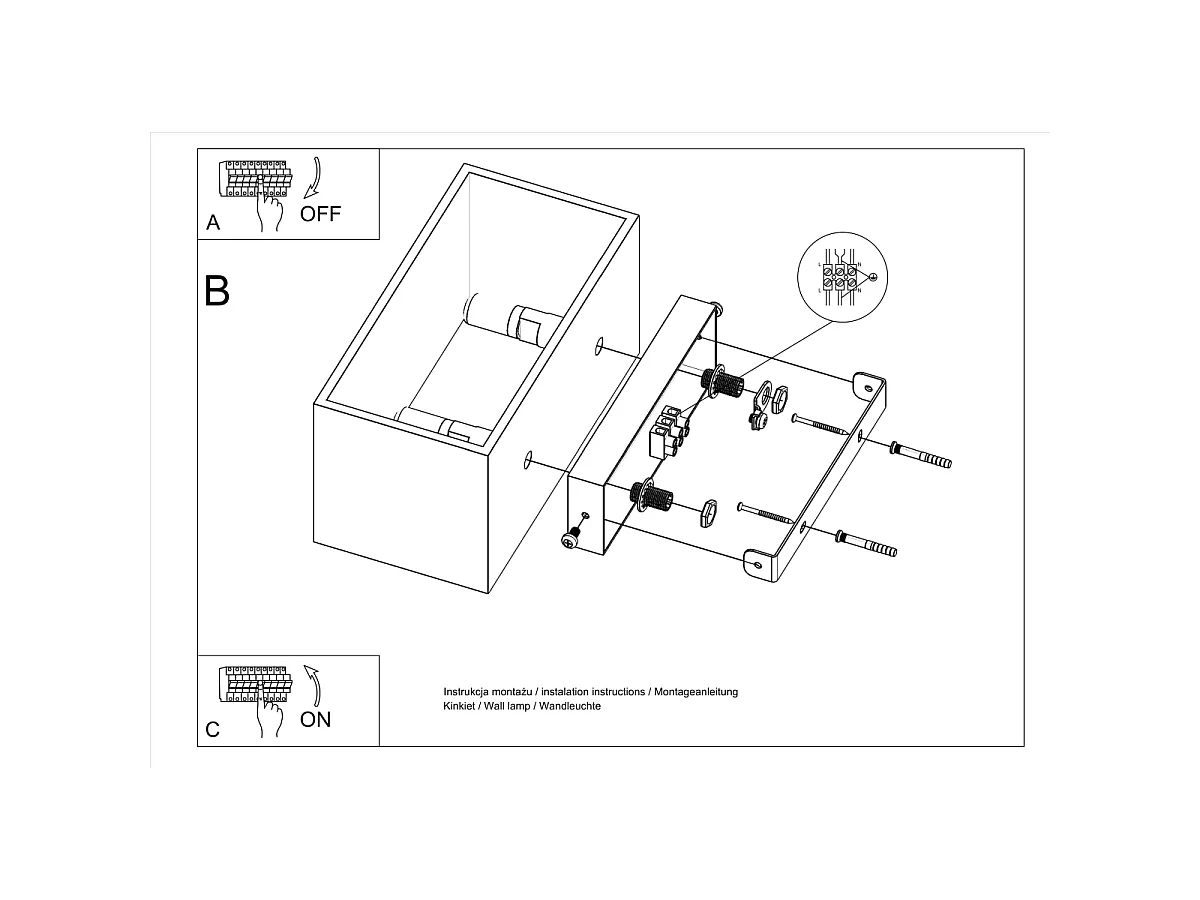 Lámparas de pared Quadx maxi moderno de aluminio - 2 fuentes luminosas 3000K - L.20 x A.10 cm - gris