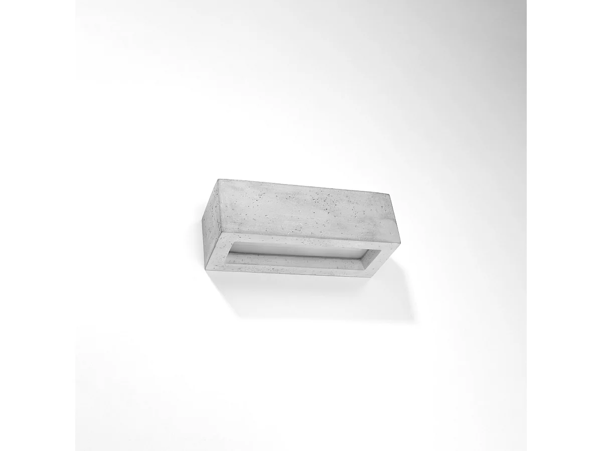 Appliques Solara moderne en béton/verre - 1 sources lumineuses 3000K - L.30 x H.10 cm - gris