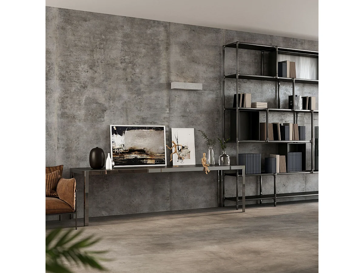 Appliques Solara moderne en béton/verre - 1 sources lumineuses 3000K - L.30 x H.10 cm - gris