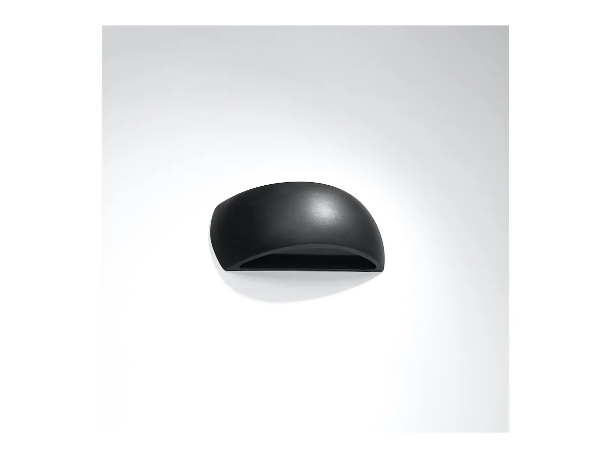 Lampade da parete Torow moderno di ceramica - 1 sorgenti luminose 3000K - L.32 x A.14 cm - nero