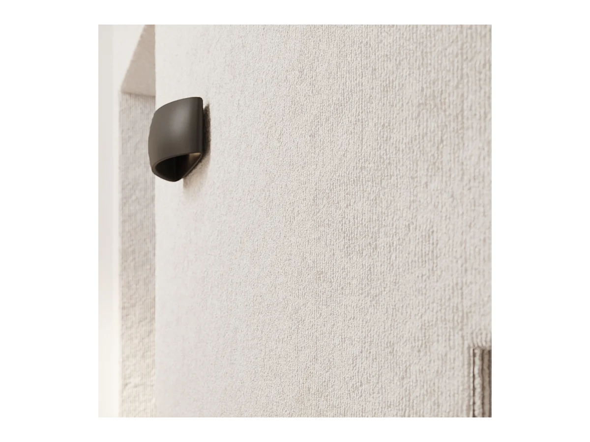 Lampade da parete Torow moderno di ceramica - 1 sorgenti luminose 3000K - L.32 x A.14 cm - nero