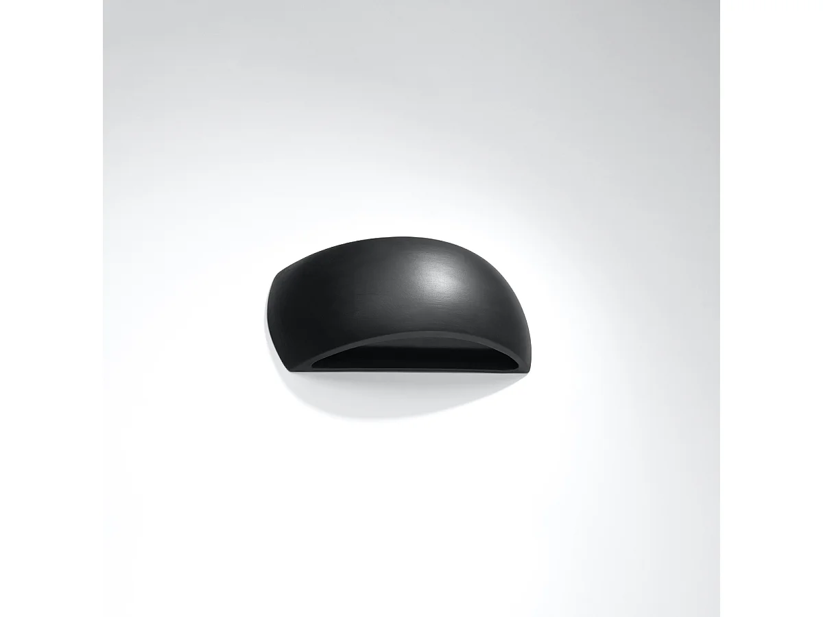 Appliques Torow moderne en céramique - 1 sources lumineuses 3000K - L.32 x H.14 cm - noir