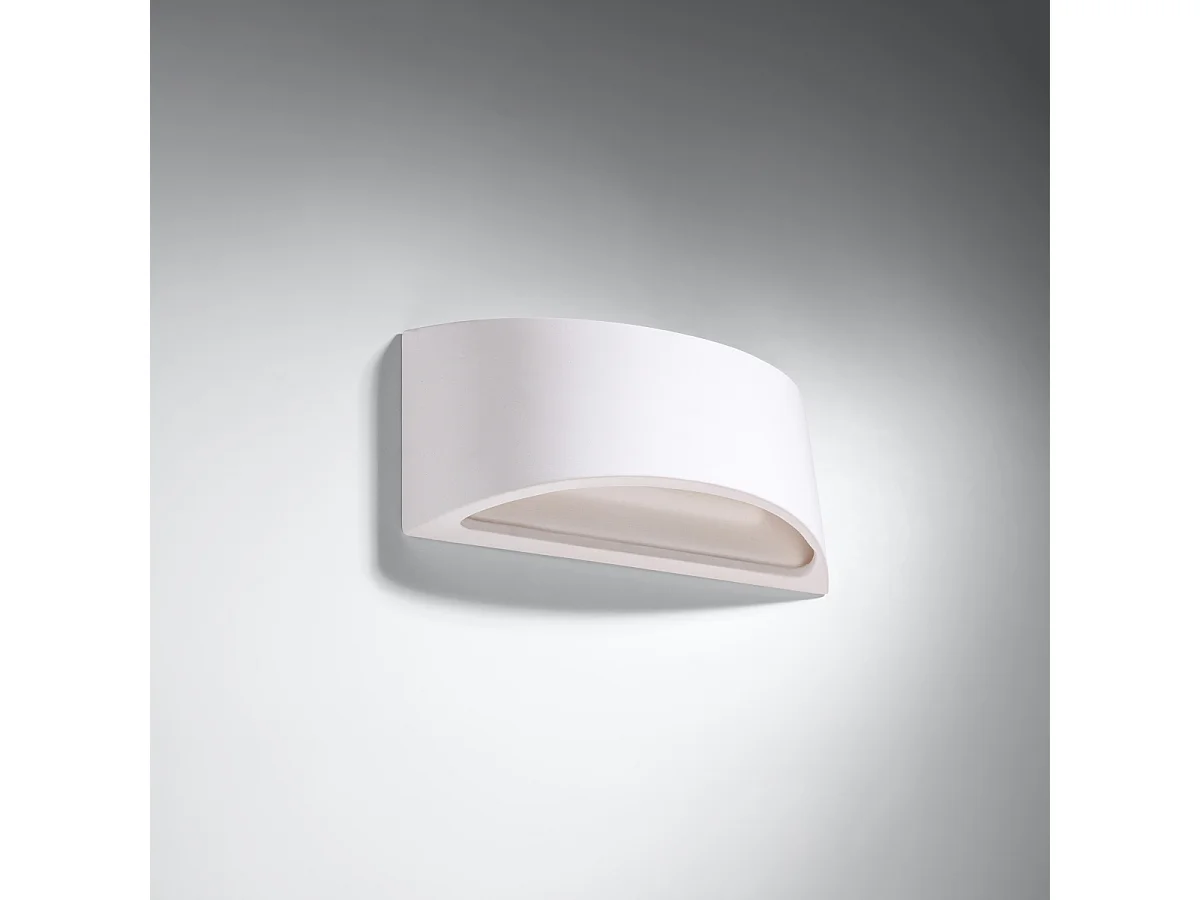 Appliques Litte moderne en céramique - 1 sources lumineuses 3000K - L.31,5 x H.14 cm - blanc