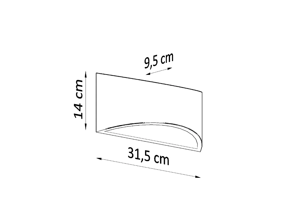Appliques Litte moderne en céramique - 1 sources lumineuses 3000K - L.31,5 x H.14 cm - blanc
