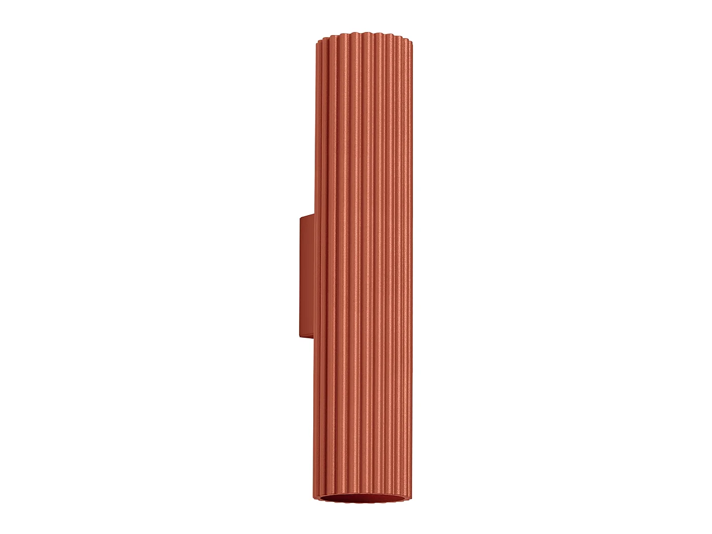 Applique Gloow minimaliste en aluminium - 2 sources lumineuses 3000K - L.6,5 x H.30 cm - ocre rouge