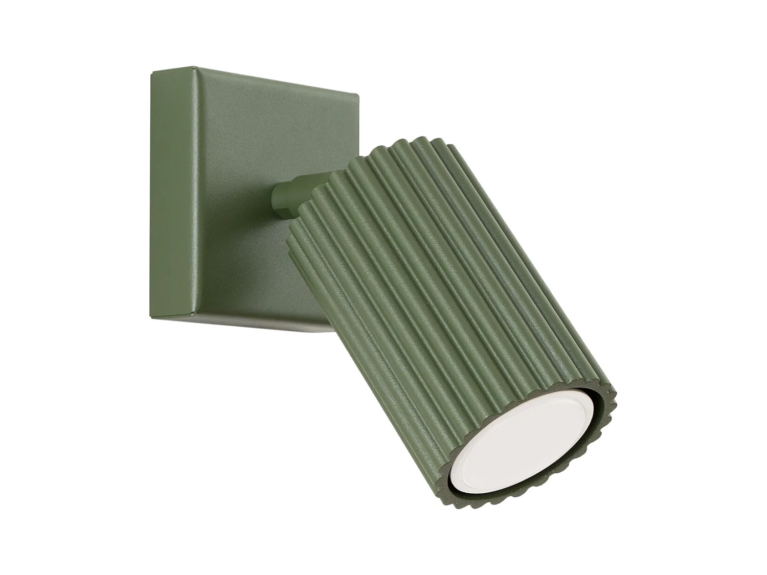 Wandlamp Gloow minimalistisch van  - 1 lichtbronnen 4000K - L.8 x H.8 cm - olijfgroen