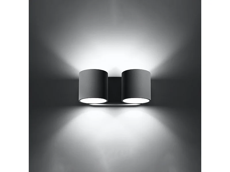 Appliques Celeris moderne en aluminium - 2 sources lumineuses 3000K - L.26 x H.10 cm - gris