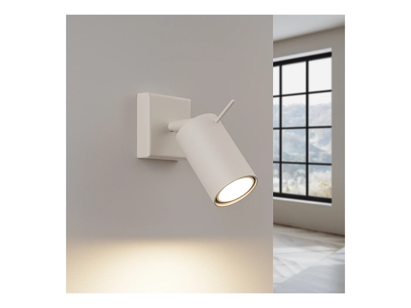 Wandlamp Briix modern van  - 1 lichtbronnen 4000K - L.8 x H.8 cm - beige