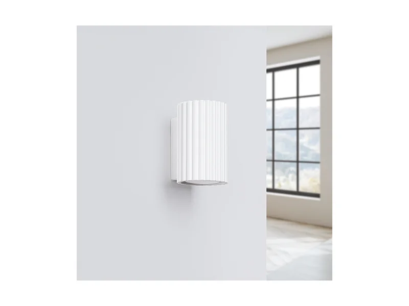 Wandlamp Gloow minimalistisch van  - 1 lichtbronnen 4000K - L.6,5 x H.10 cm - wit