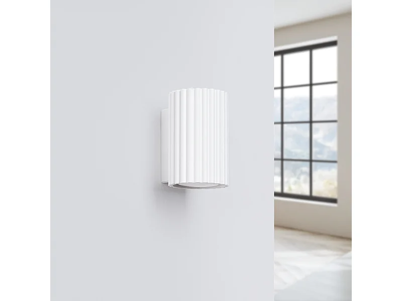 Applique Gloow minimaliste en aluminium - 1 sources lumineuses 4000K - L.6,5 x H.10 cm - blanc