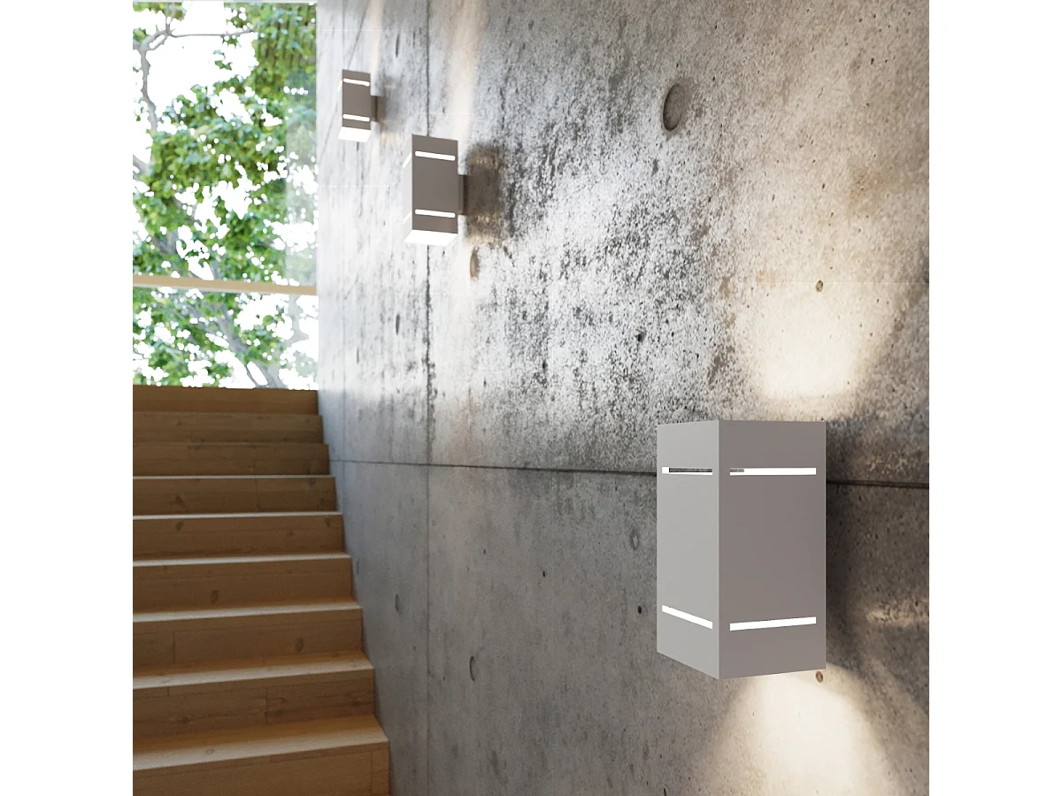 Appliques Vivus grenier en aluminium - 1 sources lumineuses 3000K - L.10 x H.20 cm - blanc