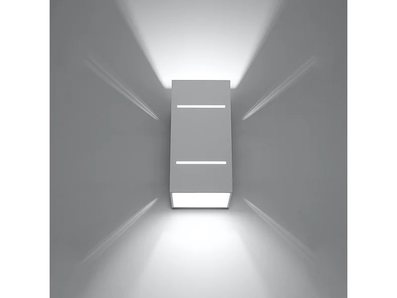 Wandlampen Vivus zolder van  - 1 lichtbronnen 3000K - L.10 x H.20 cm - wit