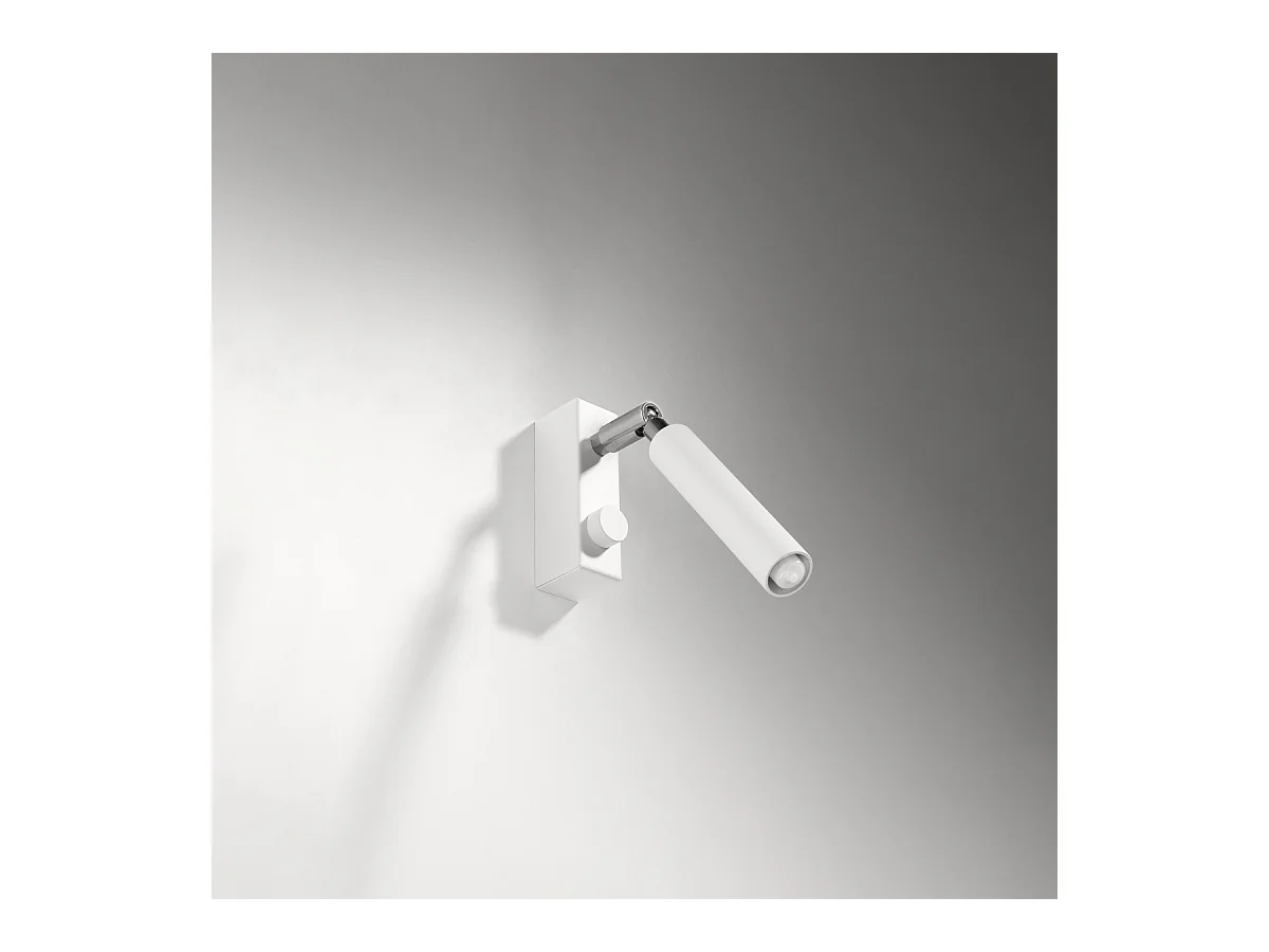 Wandlampen Astix modern van  - 1 lichtbronnen 3000K - L.3 x H.20 cm - wit