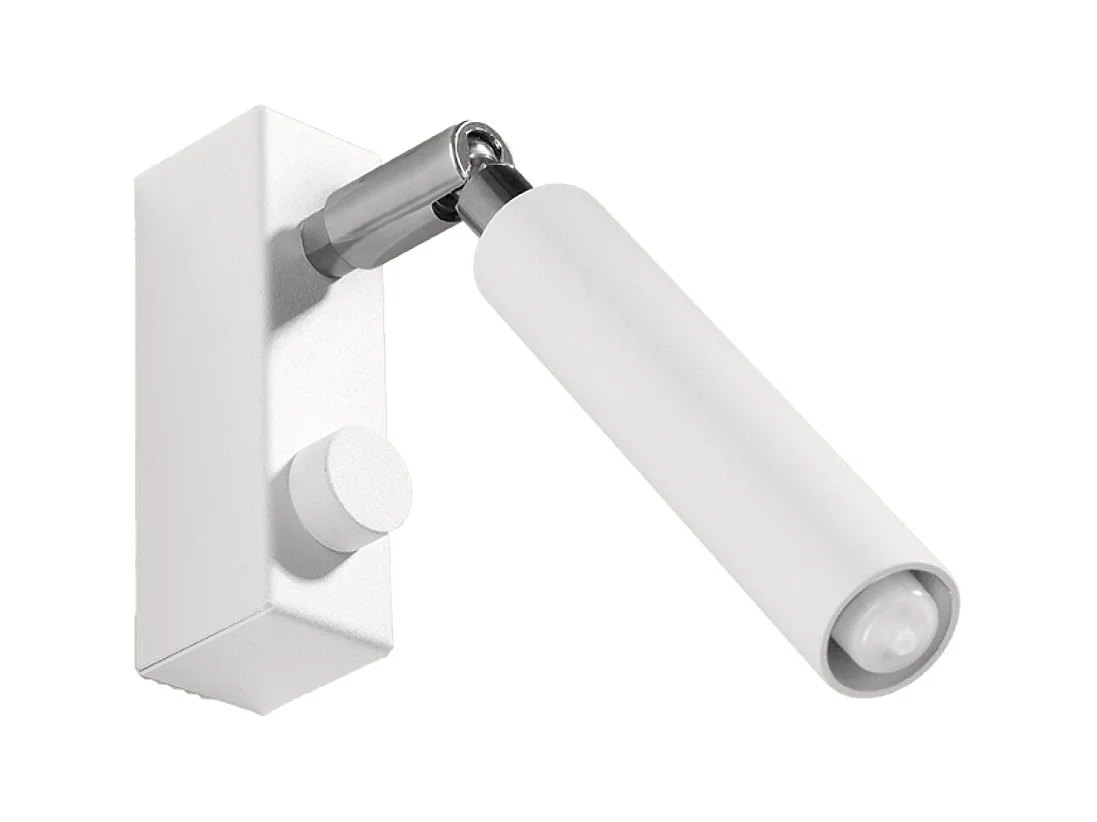 Wandlampen Astix modern van  - 1 lichtbronnen 3000K - L.3 x H.20 cm - wit